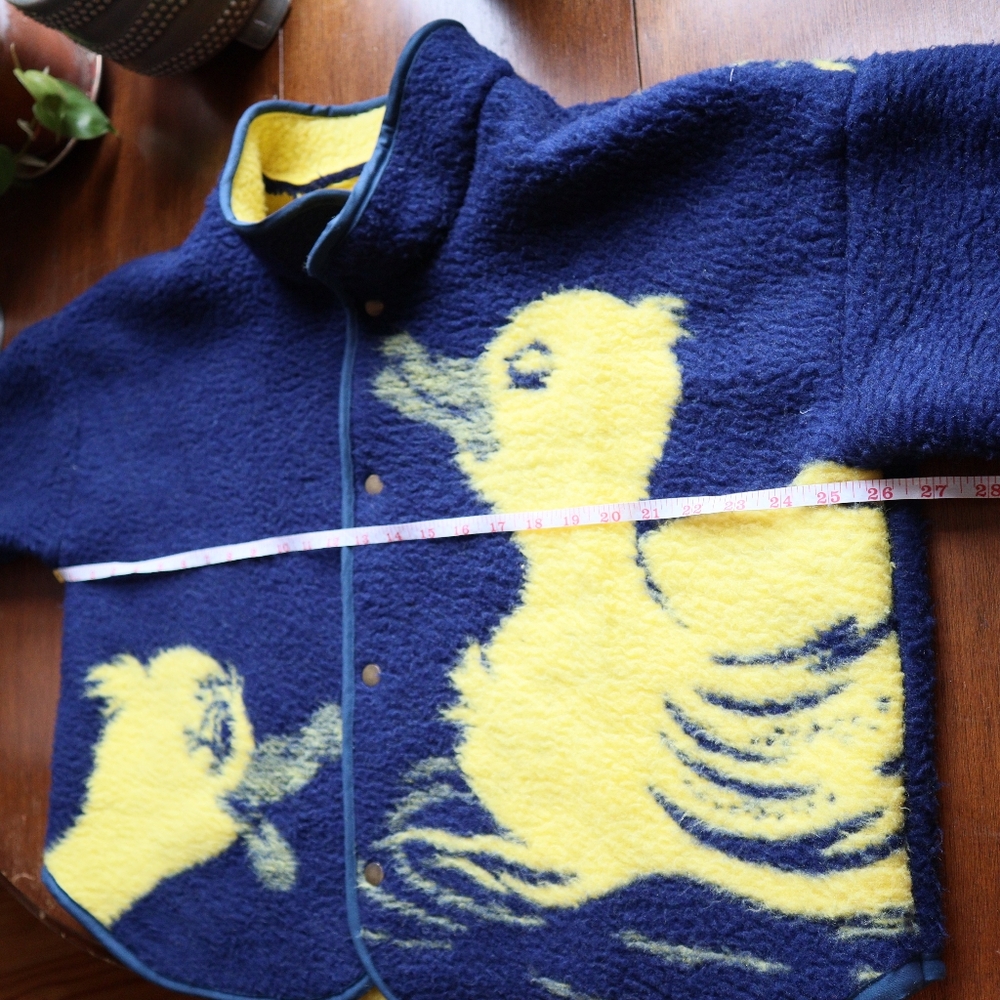 Upcycled Duck Jacket for spring made with a vintage blanket L - XL - Picture 5 of 9